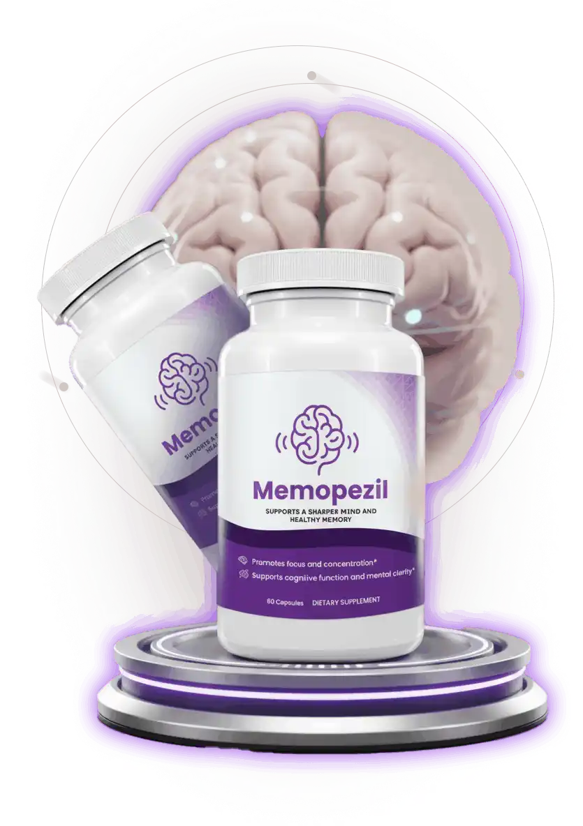 Memopezil brain support capsules bottles